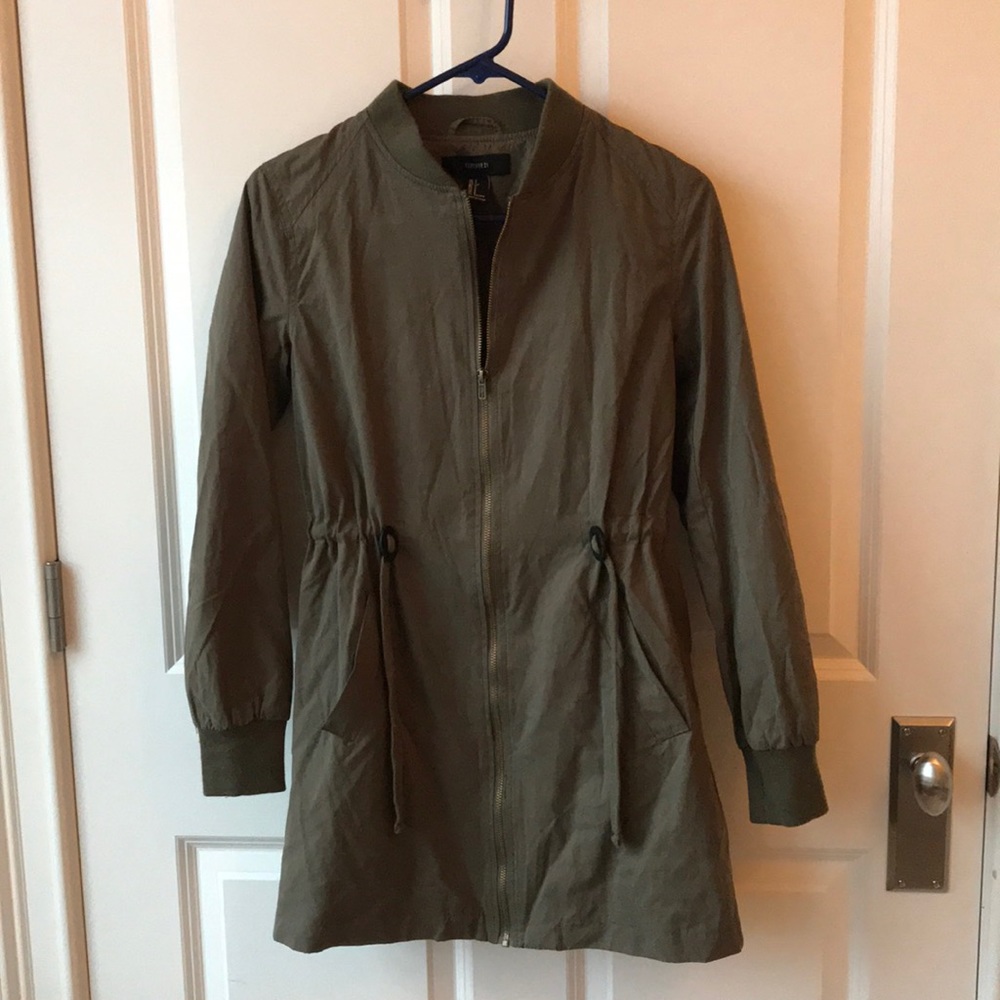 Sinched Army Green Jacket, Size Small